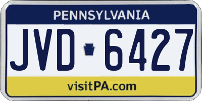 PA license plate JVD6427