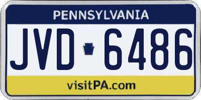 PA license plate JVD6486