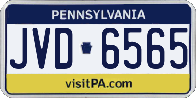 PA license plate JVD6565