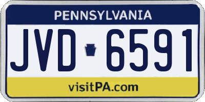 PA license plate JVD6591