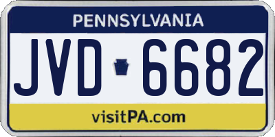 PA license plate JVD6682