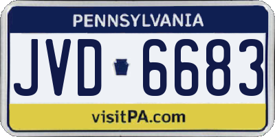 PA license plate JVD6683