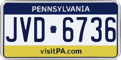 PA license plate JVD6736