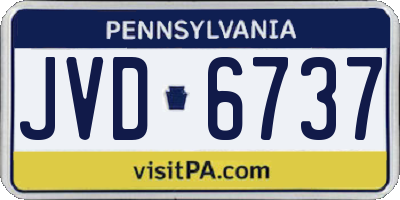 PA license plate JVD6737