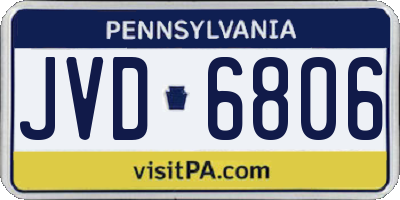 PA license plate JVD6806