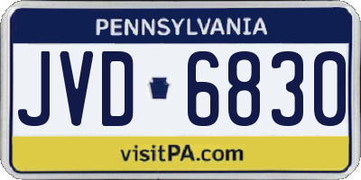 PA license plate JVD6830