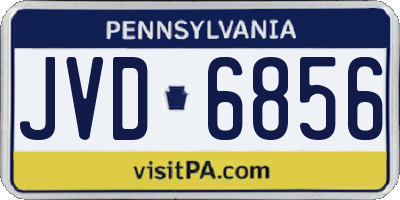 PA license plate JVD6856