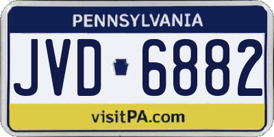 PA license plate JVD6882