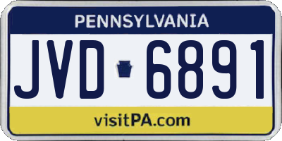 PA license plate JVD6891