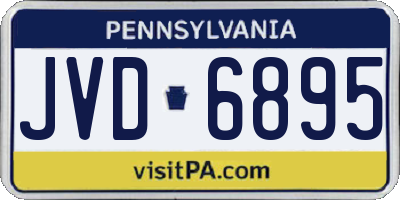 PA license plate JVD6895