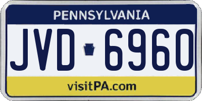 PA license plate JVD6960