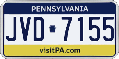 PA license plate JVD7155