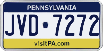 PA license plate JVD7272