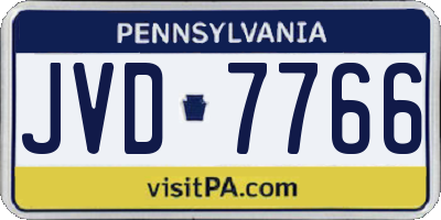 PA license plate JVD7766
