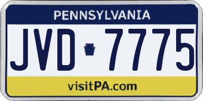 PA license plate JVD7775