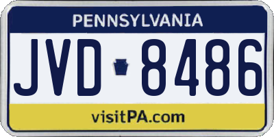 PA license plate JVD8486