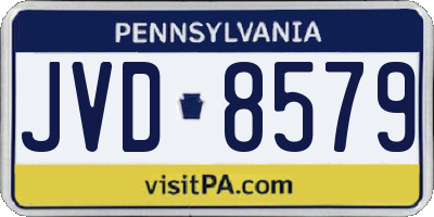 PA license plate JVD8579