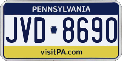 PA license plate JVD8690