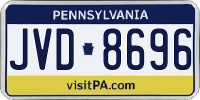 PA license plate JVD8696