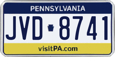 PA license plate JVD8741