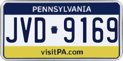 PA license plate JVD9169