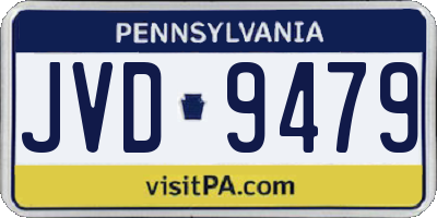 PA license plate JVD9479