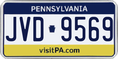 PA license plate JVD9569