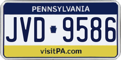 PA license plate JVD9586