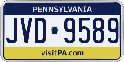 PA license plate JVD9589