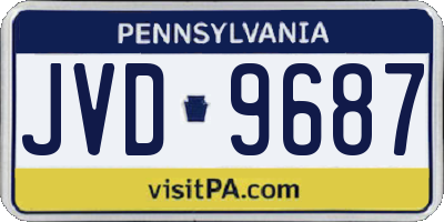 PA license plate JVD9687