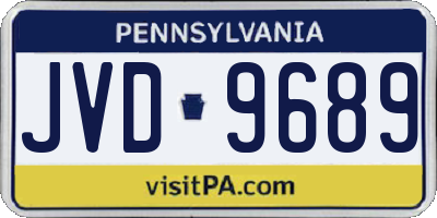 PA license plate JVD9689