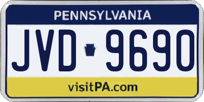 PA license plate JVD9690