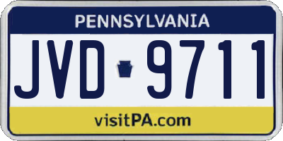 PA license plate JVD9711