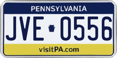PA license plate JVE0556