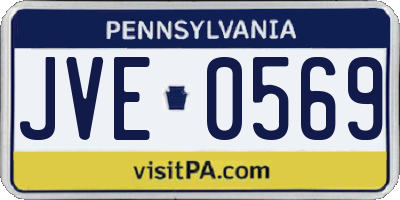 PA license plate JVE0569