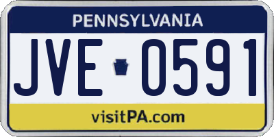 PA license plate JVE0591