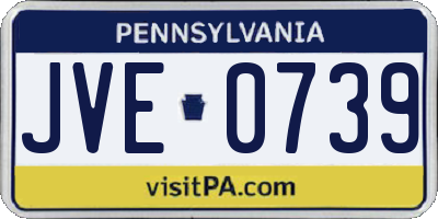 PA license plate JVE0739