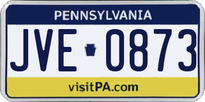PA license plate JVE0873