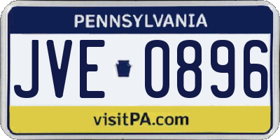 PA license plate JVE0896