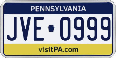 PA license plate JVE0999
