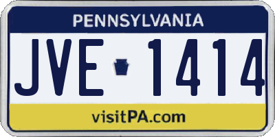 PA license plate JVE1414