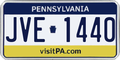 PA license plate JVE1440