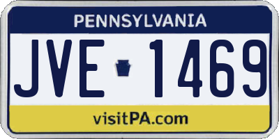 PA license plate JVE1469