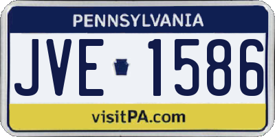 PA license plate JVE1586
