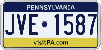 PA license plate JVE1587
