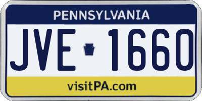 PA license plate JVE1660
