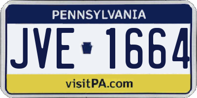 PA license plate JVE1664