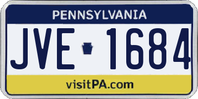 PA license plate JVE1684