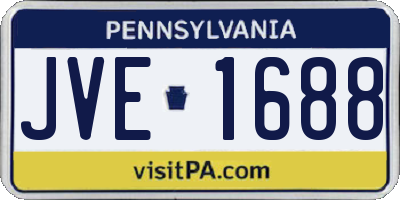 PA license plate JVE1688