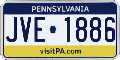 PA license plate JVE1886